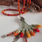 Agate Natural Stones/ Two Shades of Tulips with Limited Edition Silver Accent [عقيق]