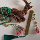 Jade Natural Stones/ Ombre Pink Tulips with Bookmark Gift Set [اليشم]