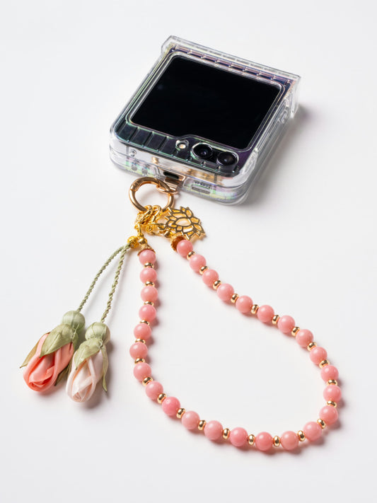 NEW - Artisan Floral Beaded Phone Charm