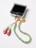 NEW - Artisan Floral Beaded Phone Charm