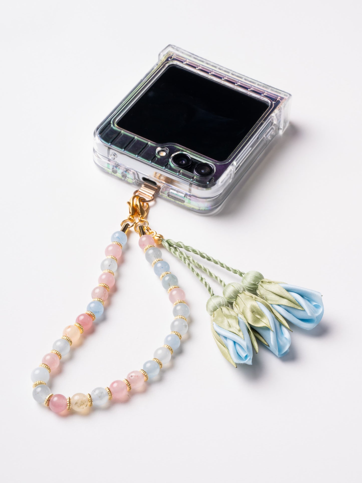 NEW - Artisan Floral Beaded Phone Charm
