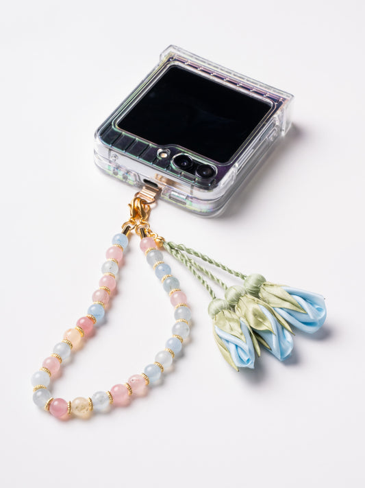 NEW - Artisan Floral Beaded Phone Charm