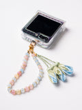 NEW - Artisan Floral Beaded Phone Charm