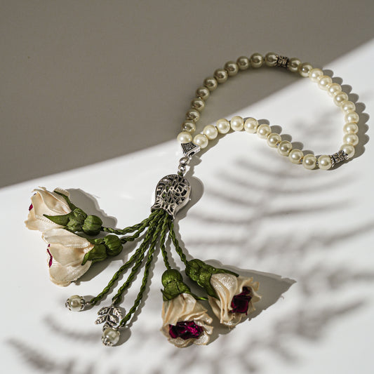 Pearl Sibha Gift Set/ Bicolored Flowers (4 Pieces)