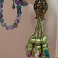 Jade Natural Stones/ Lavender, Pale Pink & Teal Tulips [اليشم]