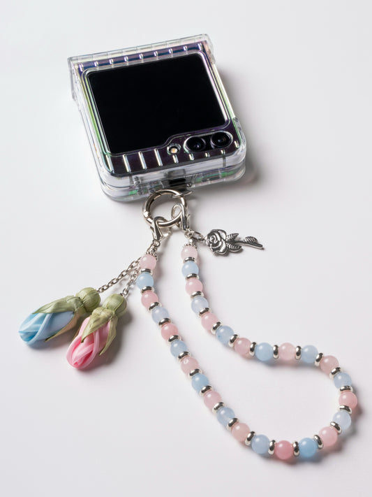 NEW - Artisan Floral Beaded Phone Charm