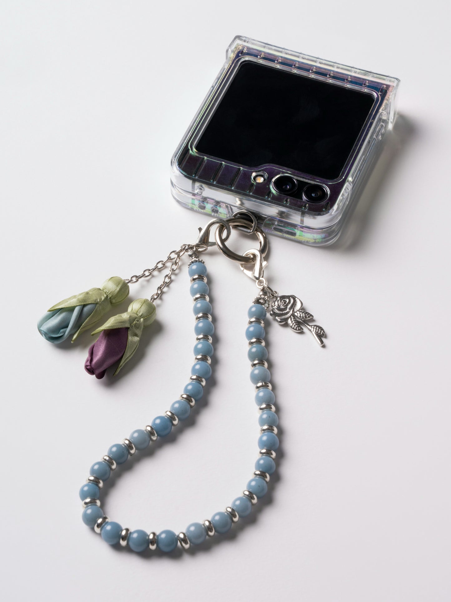 NEW - Artisan Floral Beaded Phone Charm