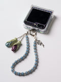NEW - Artisan Floral Beaded Phone Charm