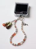 NEW - Artisan Floral Beaded Phone Charm