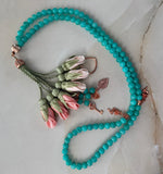 PRE-ORDER طلب مسبق - Jade Natural Stones/ Shades of Peach Tulips with ROSE GOLD accents [اليشم] سيتم شحن الطلب بتاريخ ٣/٣ باذن الله .... تنويه: قد تختلف ألوان أو بعض اكسسوارات المنتج قليلاً عن الصور المعروضة وذلك حسب توفره