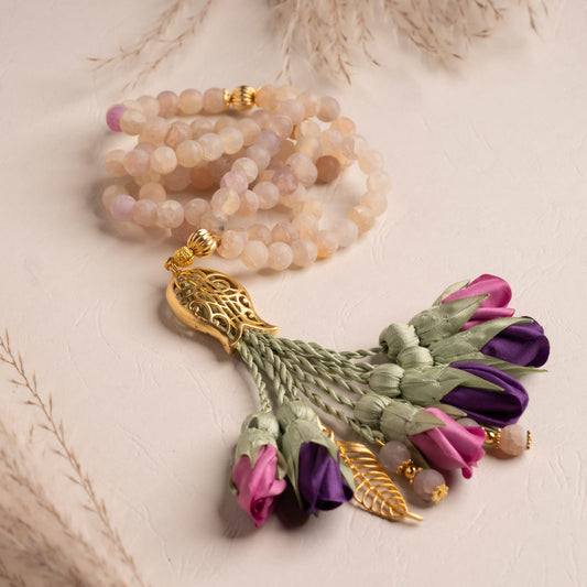 Natural Stones / Pink and Purple Tulips