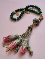 Mini Jade Natural Stones/ Pink Ombre Tulips [اليشم]