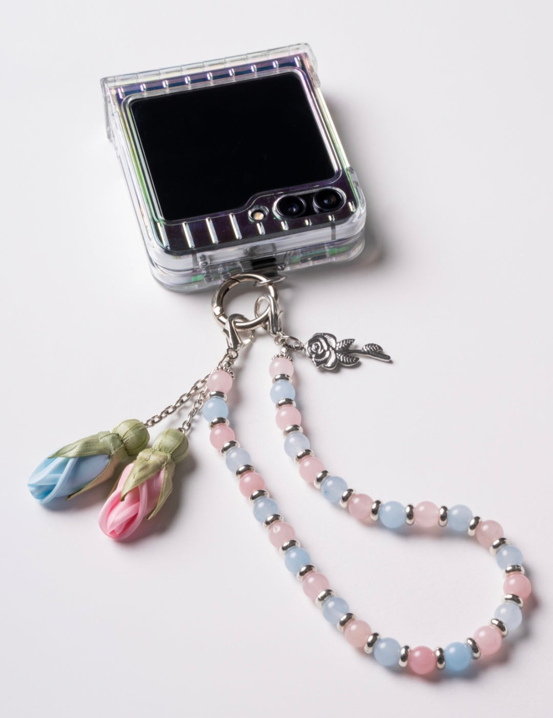 NEW - Artisan Floral Beaded Phone Charm