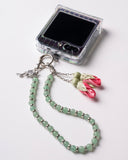 NEW - Artisan Floral Beaded Phone Charm