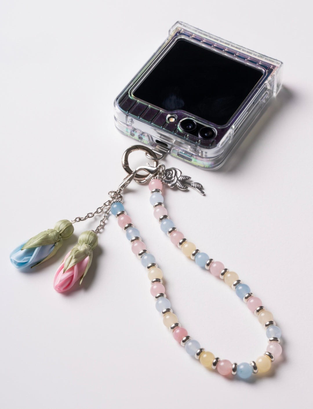 NEW - Artisan Floral Beaded Phone Charm