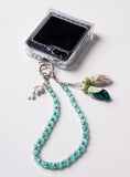 NEW - Artisan Floral Beaded Phone Charm