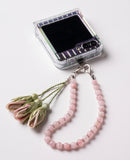 NEW - Artisan Floral Beaded Phone Charm