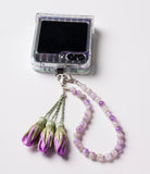 NEW - Artisan Floral Beaded Phone Charm