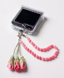 NEW - Artisan Floral Beaded Phone Charm