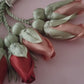 Agate Natural Stones/ Shades of Cinnamon Tulips with SILVER accents [عقيق]