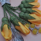 Glass Beads / Yellow Tulips