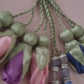 Agate Natural Stones/ Multicolor Tulips with SILVER accents [عقيق]