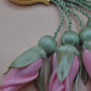 Agate Natural Stones/ Shades of Pink Tulips with GOLD accents [عقيق]